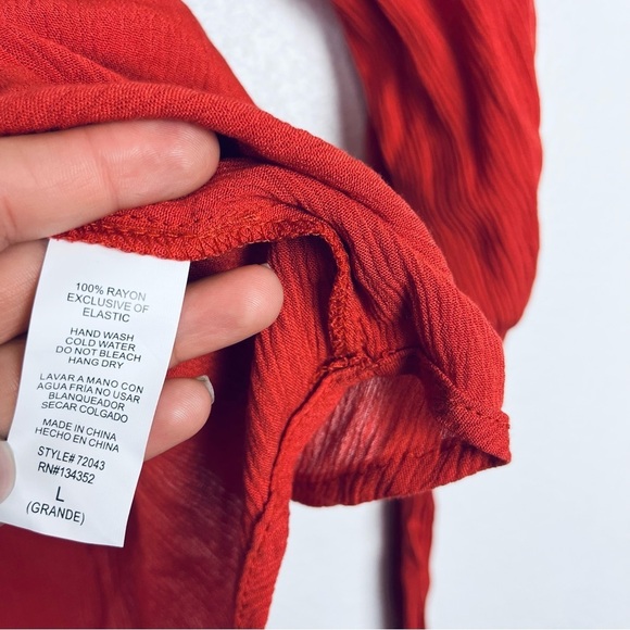 NWT forever 21 ambiance size L rust off shoulder blouse - Picture 5 of 5